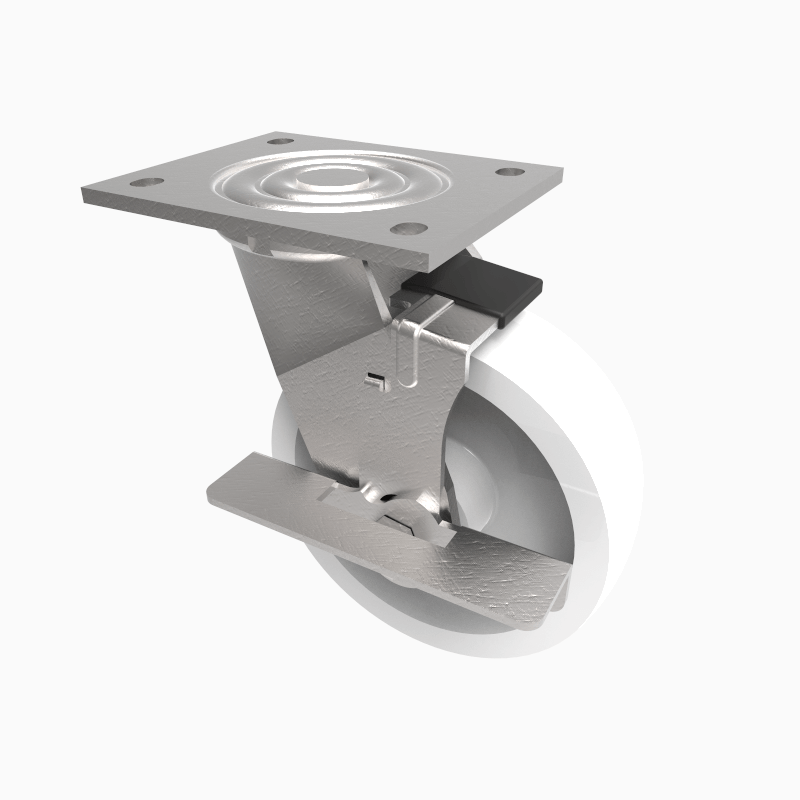 Nylon Plate Swivel Castor Brake150mm 500kg Load