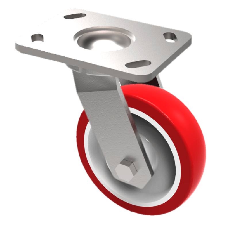 Polyurethane Nylon Plate Swivel Castor 200mm 700kg Load