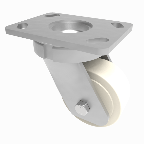 Nylon Plate Swivel Castor 125mm 900kg Load