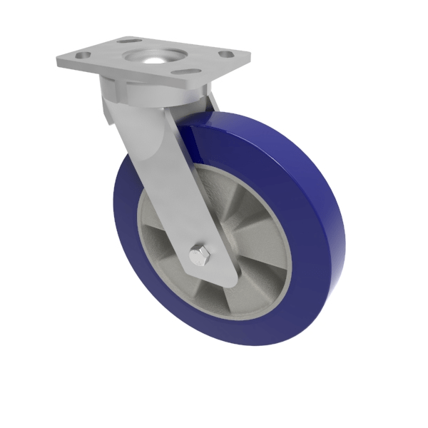 Softer Polyurethane Plate Swivel Castor 250mm 800kg Load