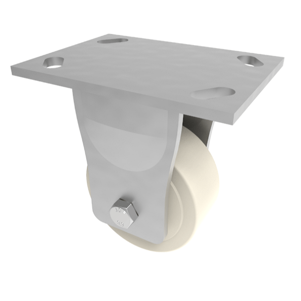 Nylon Plate Fixed Castor 125mm 900kg Load