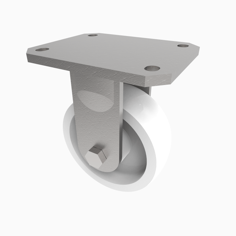 Nylon Plate Fixed Castor 125mm 750kg Load