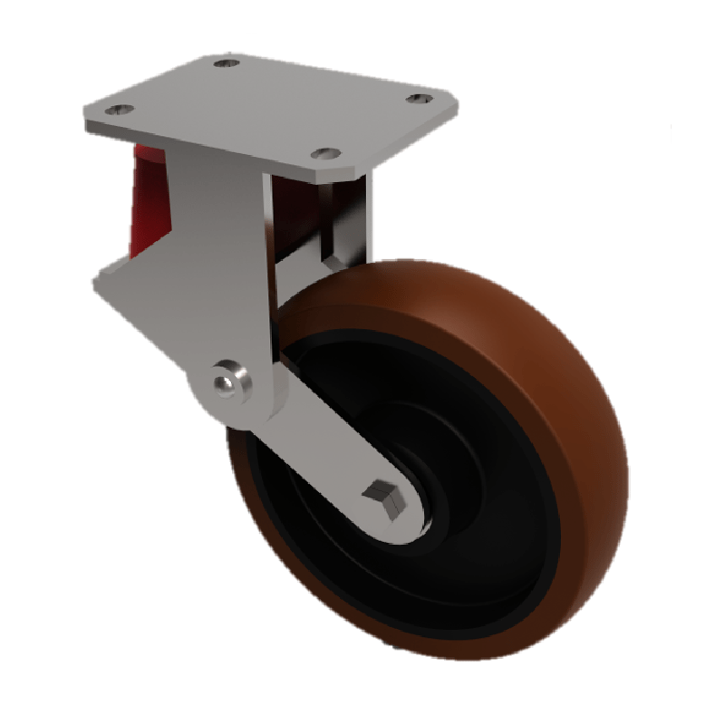Polyurethane Cast Iron Plate Swivel Castor 150mm 600kg Load