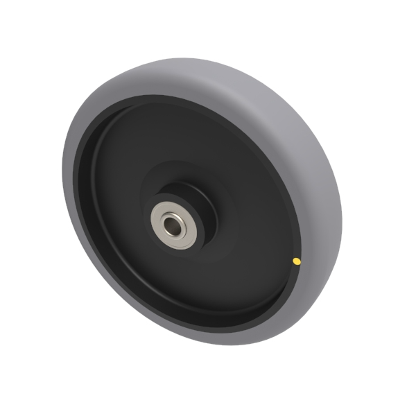 Electrically Conductive Rubber 125mm Ball Bearing Wheel 80kg Load