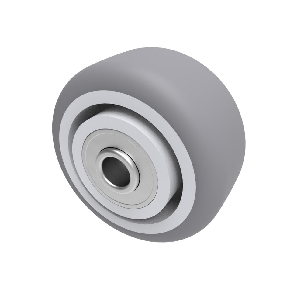 Grey Rubber 50mm Ball Bearing Wheel 50kg Load