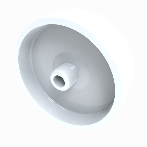 Nylon 75mm Plain Bearing Wheel 60kg Load