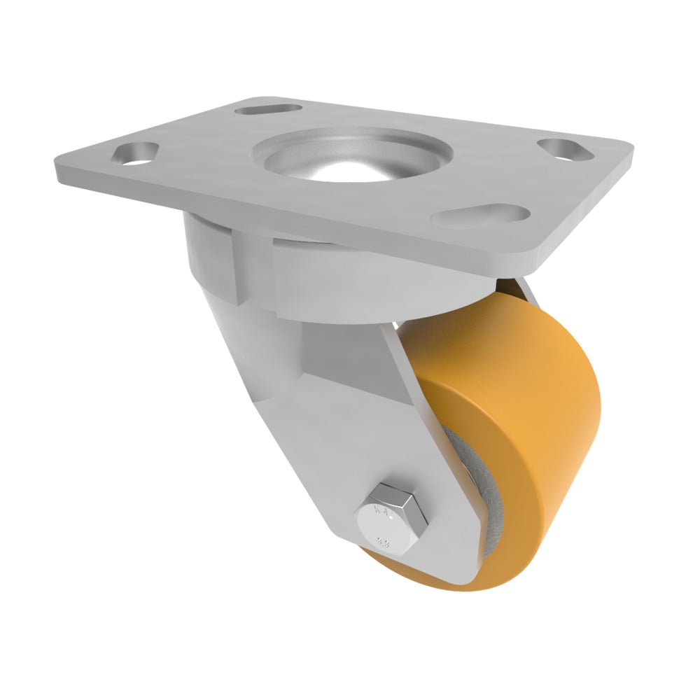 Polyurethane Cast Iron Plate Swivel Castor 82mm 700kg Load