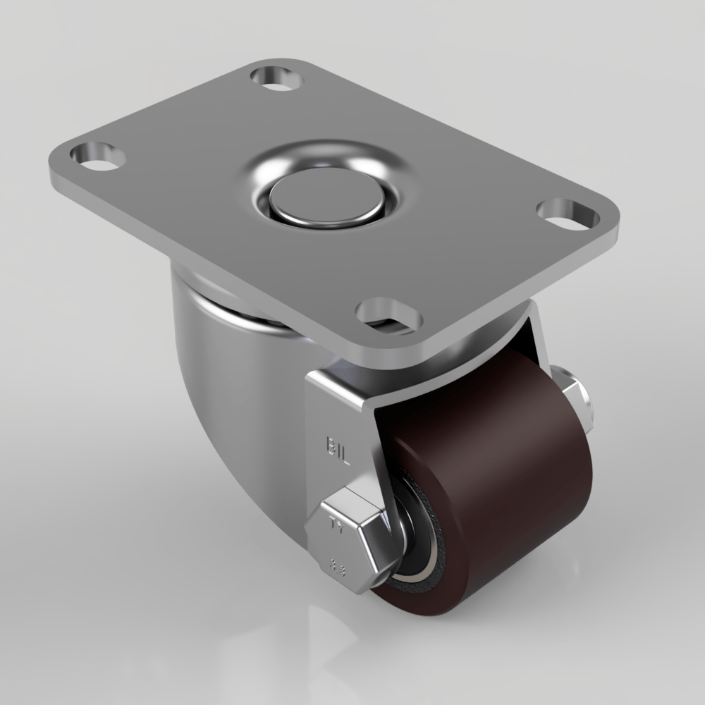 Polyurethane Cast Iron Plate Swivel Castor 40mm 100kg Load