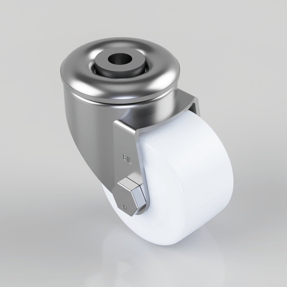 Nylon Bolt Hole Swivel Castor 65mm 200kg Load