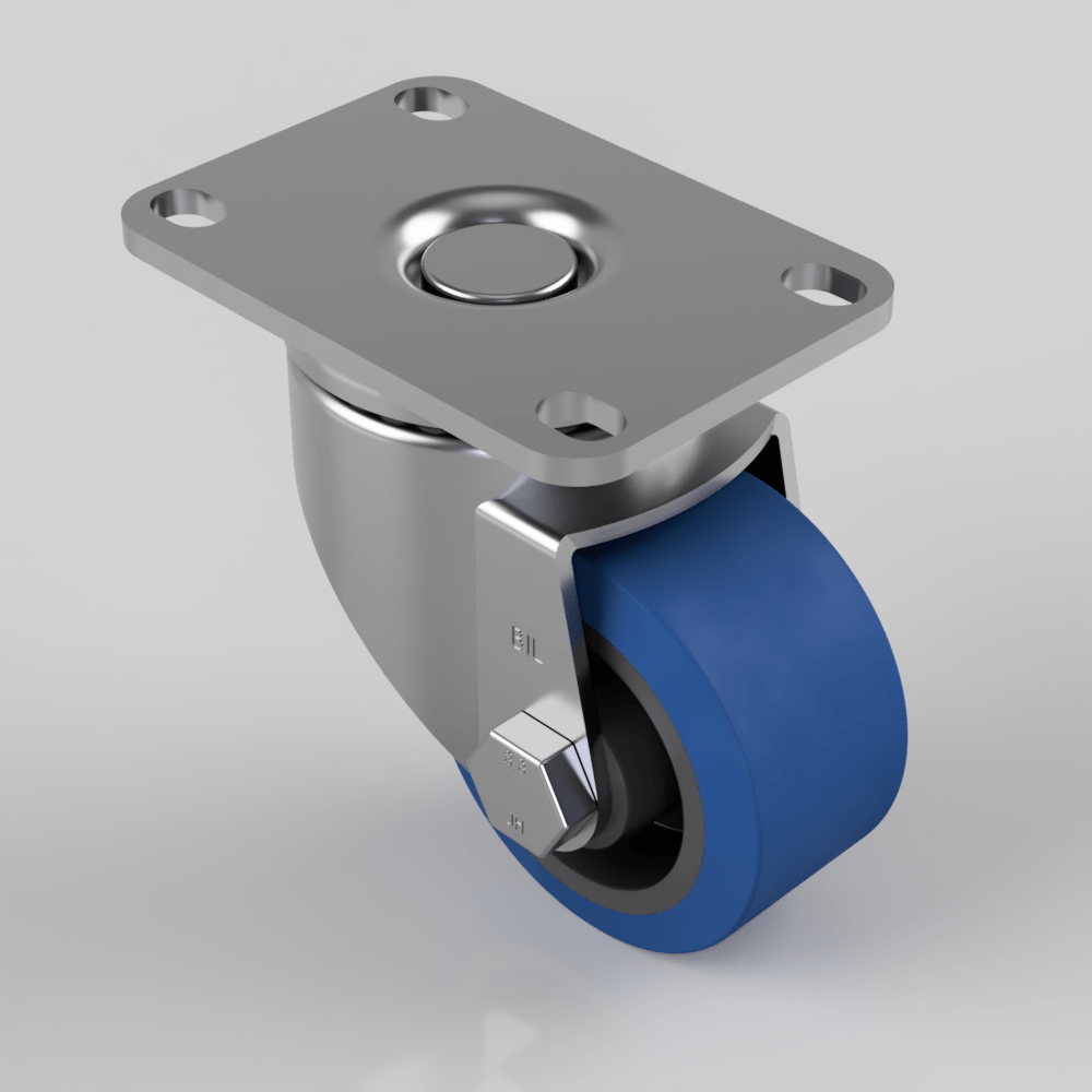 Rubber Plate Swivel Castor 65mm 100kg Load