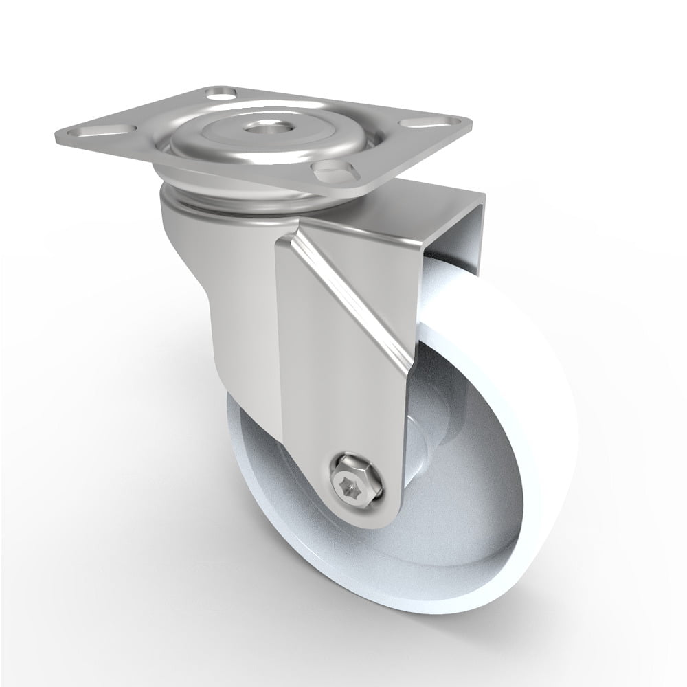 Nylon Plate Swivel Castor 100mm 90kg Load