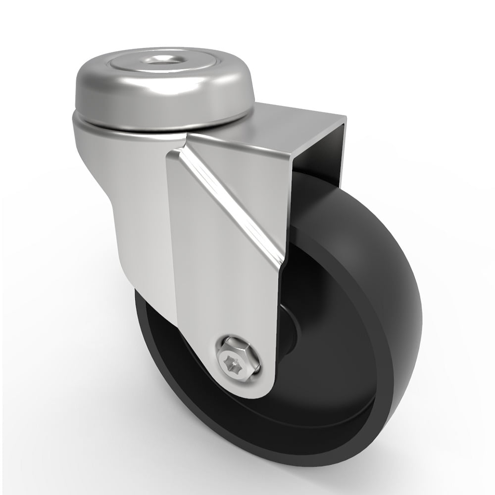 Polypropylene Bolt Hole Swivel Castor 100mm 90kg Load