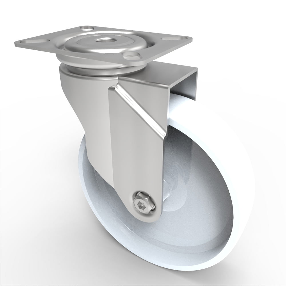 Nylon Plate Swivel Castor 125mm 100kg Load