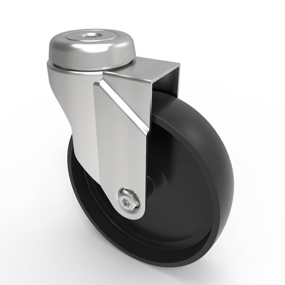 Polypropylene Bolt Hole Swivel Castor 125mm 100kg Load