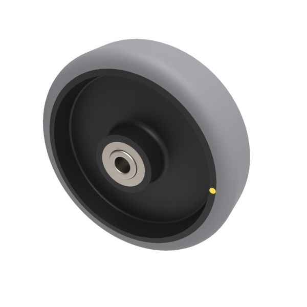 Electrically Conductive Rubber 125mm Ball Bearing Wheel 100kg Load