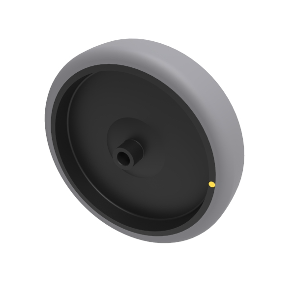 Electrically Conductive Rubber 150mm Plain Bearing Wheel 100kg Load
