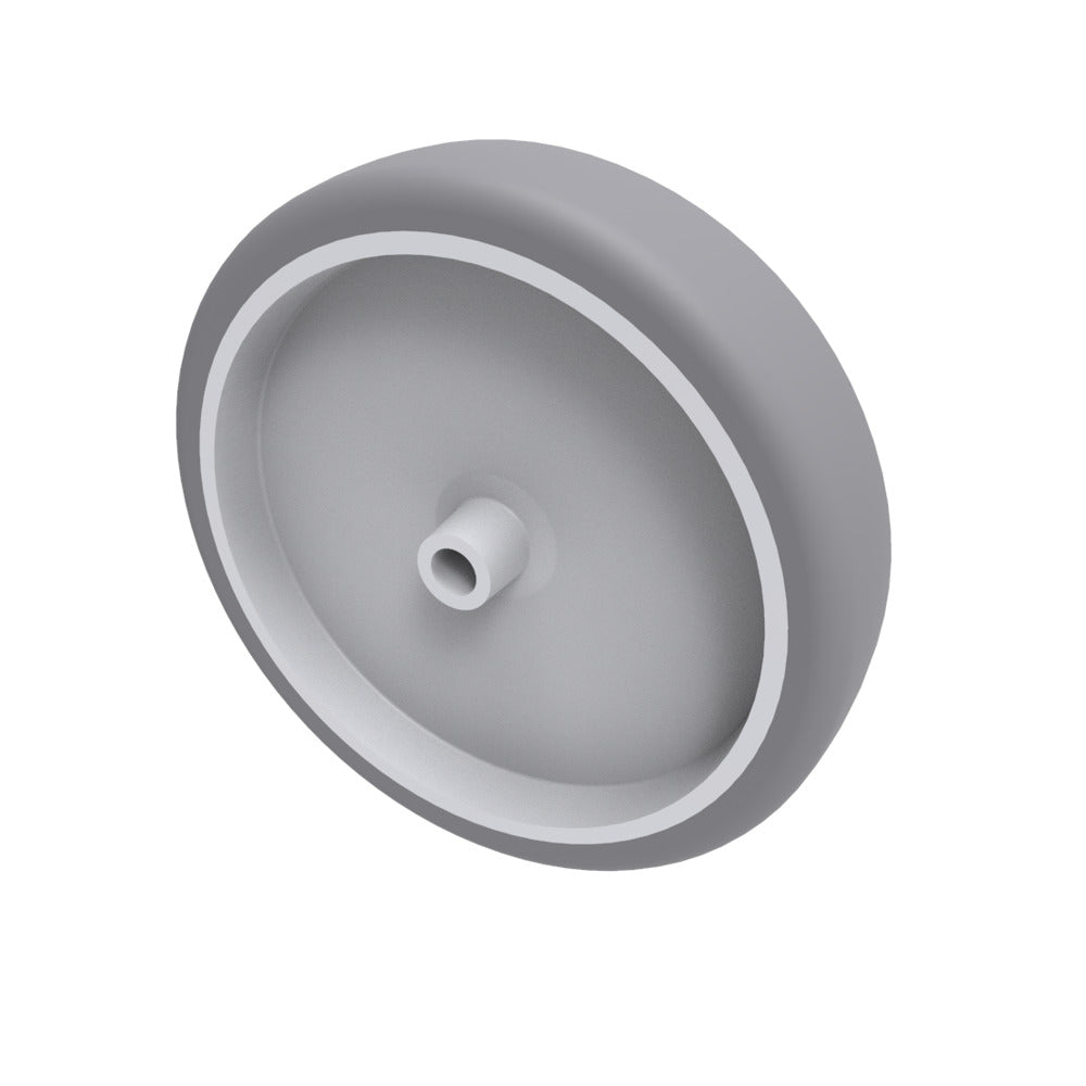 Grey Rubber 150mm Plain Bearing Wheel 100kg Load