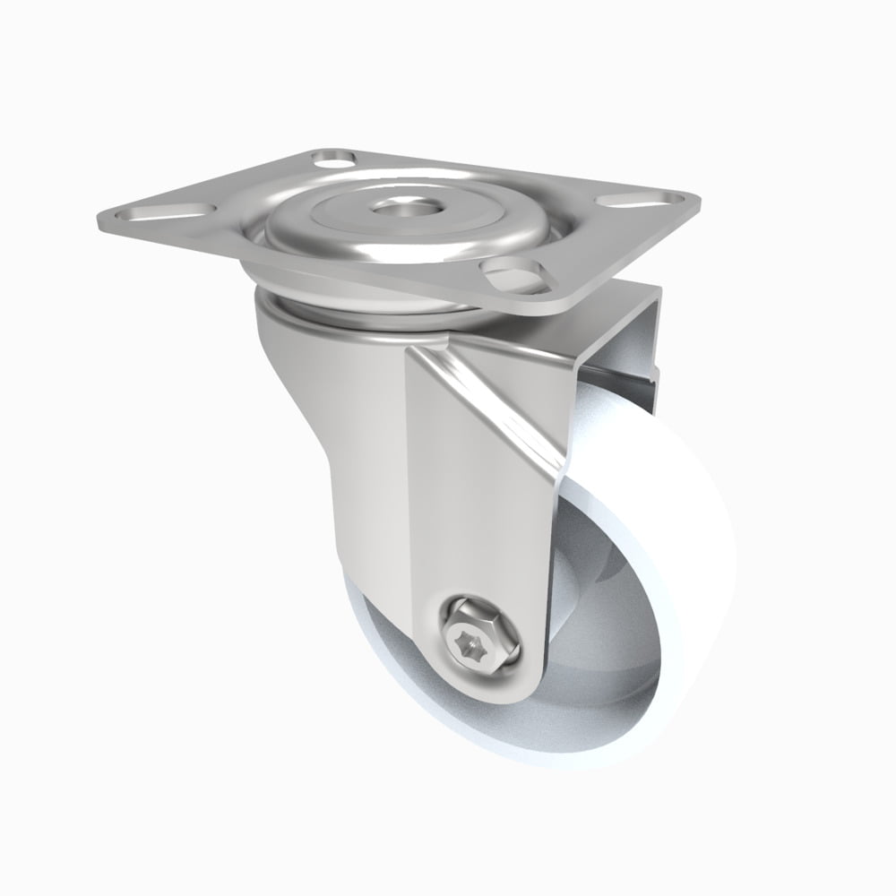 Nylon Plate Swivel Castor 75mm 70kg Load