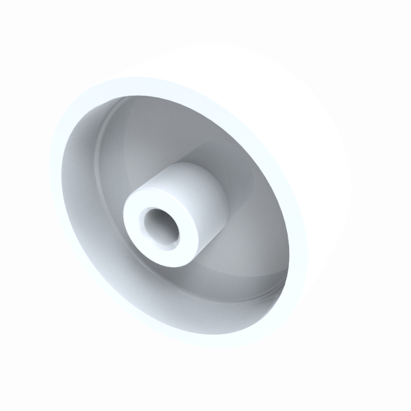 Nylon 75mm Plain Bearing Wheel 80kg Load