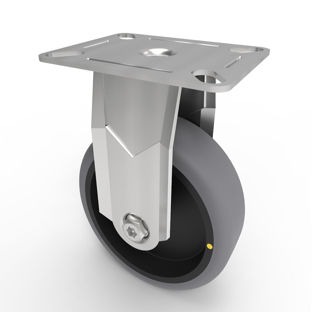 Electrically Conductive Rubber Plate Fixed Castor 100mm 90kg Load