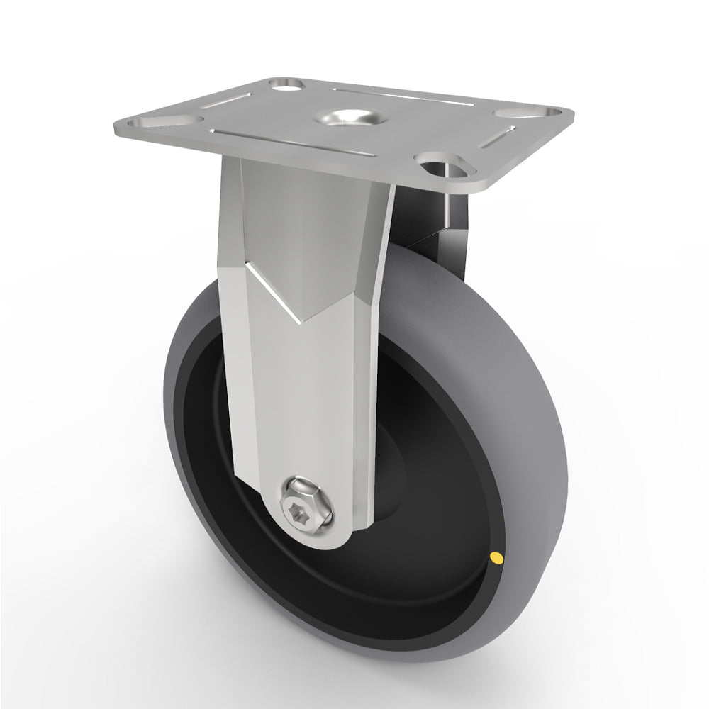 Electrically Conductive Rubber Plate Fixed Castor 125mm 100kg Load