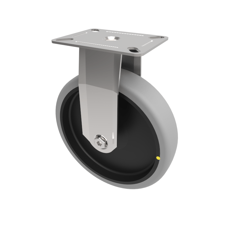 Electrically Conductive Rubber Plate Fixed Castor 150mm 100kg Load