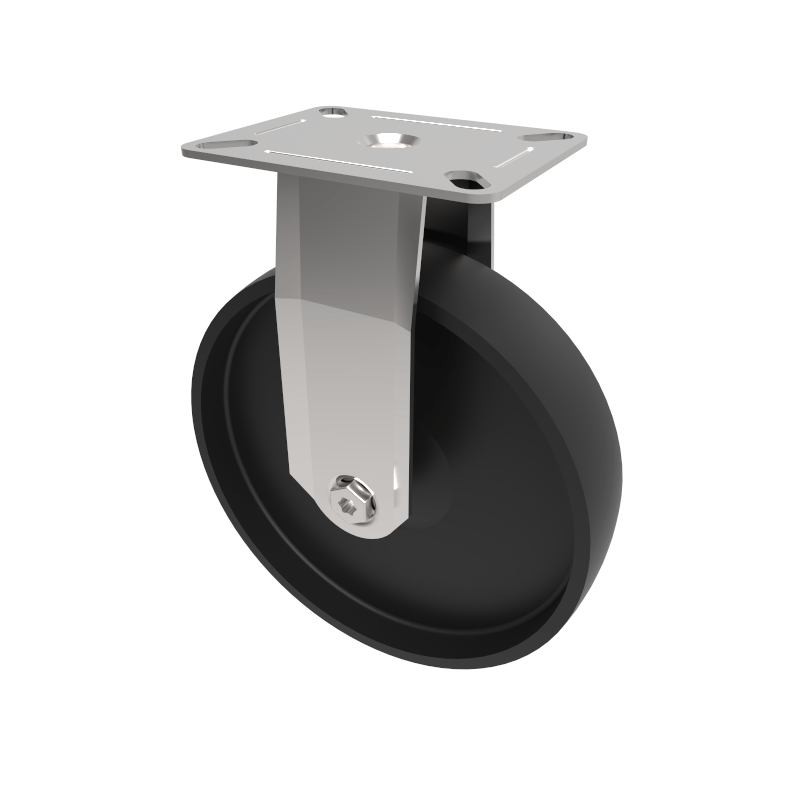 Polypropylene Plate Fixed Castor 150mm 100kg Load