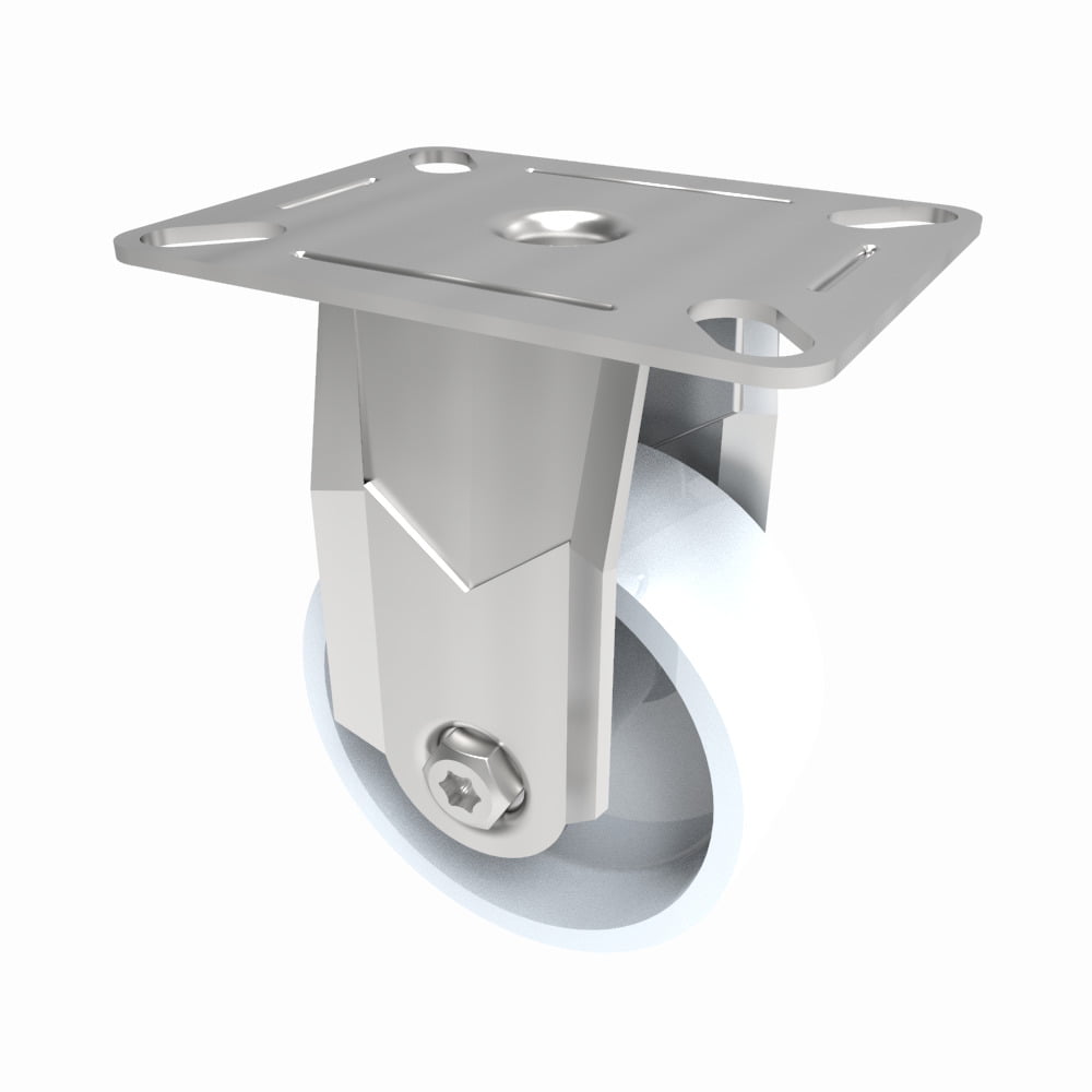 Nylon Plate Fixed Castor 75mm 70kg Load