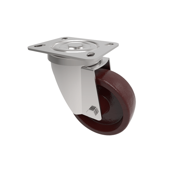 Ditherm Plate Swivel Castor 100mm 220kg Load