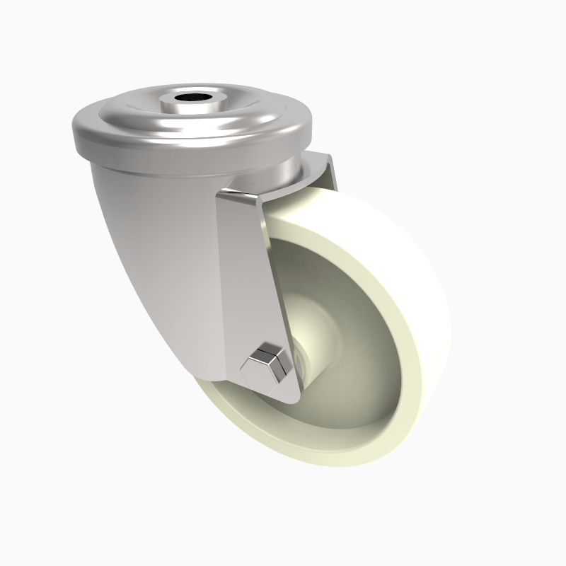 Nylon Bolt Hole Swivel Castor 100mm 220kg Load