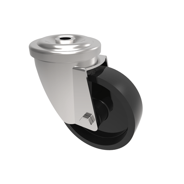 Thermoplastic Bolt Hole Swivel Castor 100mm 220kg Load