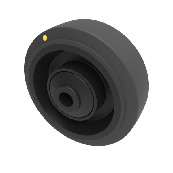 Electrically Conductive Rubber 100mm Ball Bearing Wheel 200kg Load