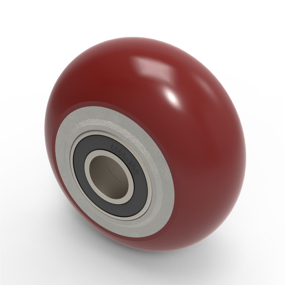 Ergonomic Polyurethane 100mm Ball Bearing Wheel 350kg Load