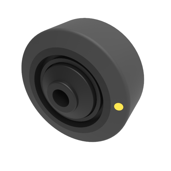 Electrically Conductive Rubber 80mm Ball Bearing Wheel 100kg Load