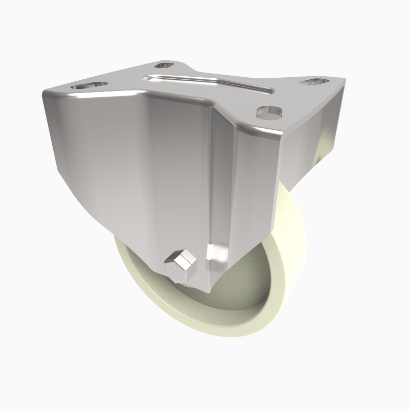 Nylon Plate Fixed Castor 125mm 230kg Load