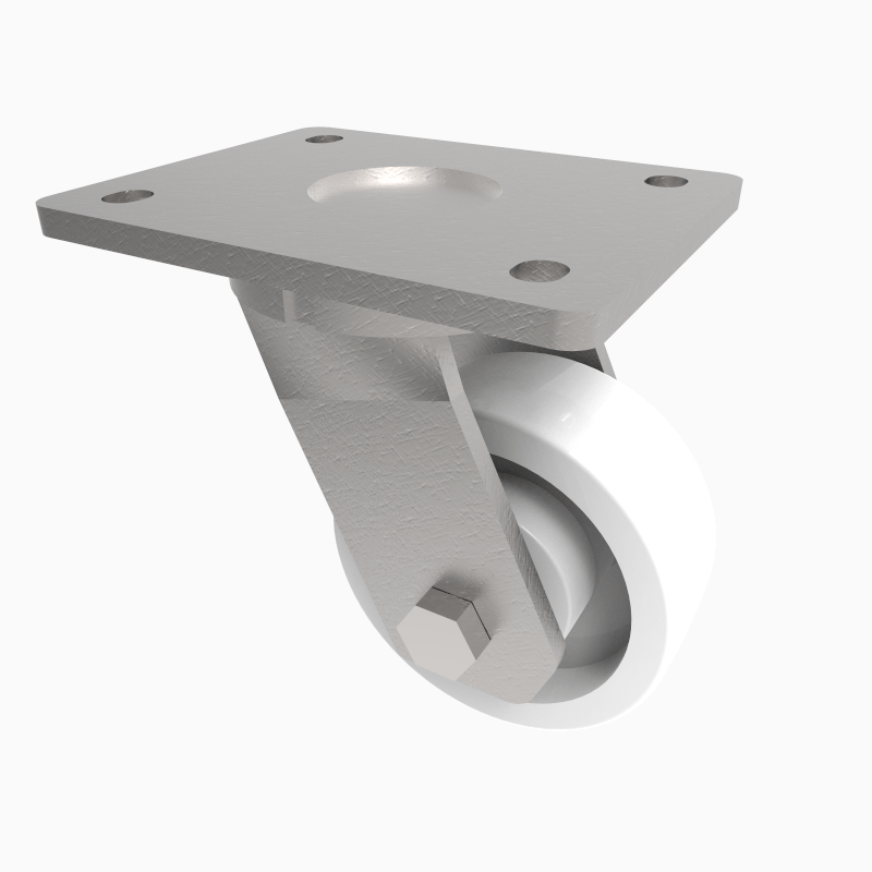 Nylon Plate Swivel Castor 100mm 600kg Load