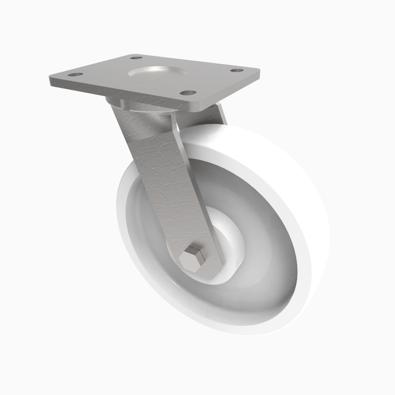 Nylon Plate Swivel Castor 200mm 600kg Load