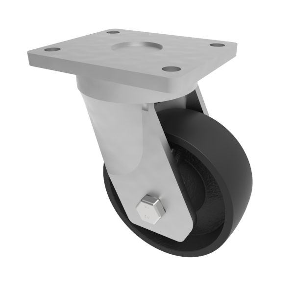 Cast Iron Plate Swivel Castor 100mm 300kg Load