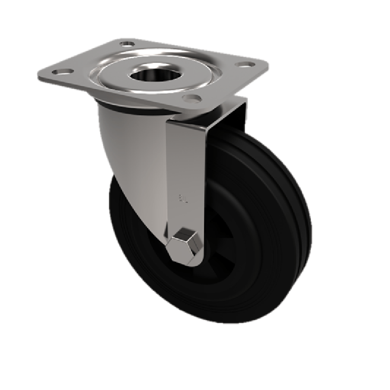 Polypropylene Plate Swivel Castor 80mm 90kg Load
