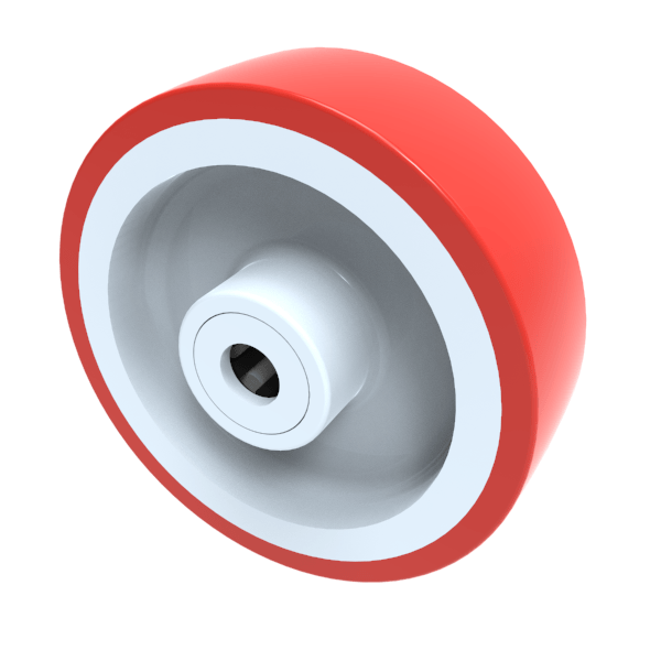 Polyurethane Nylon 100mm Roller Bearing Wheel 180kg Load