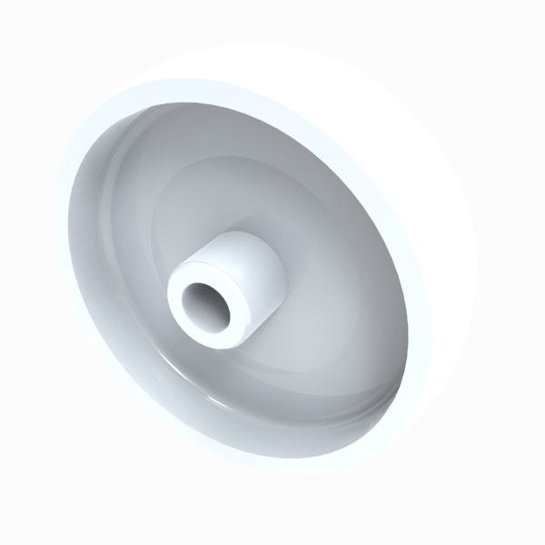 Nylon 100mm Plain Bearing Wheel 180kg Load