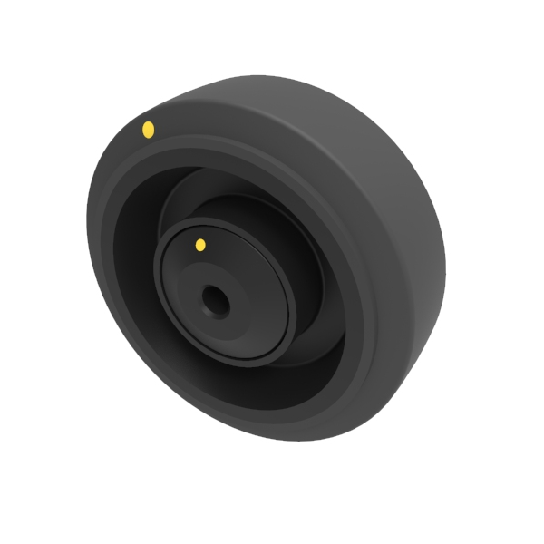 Electrically Conductive Rubber 100mm Ball Bearing Wheel 200kg Load