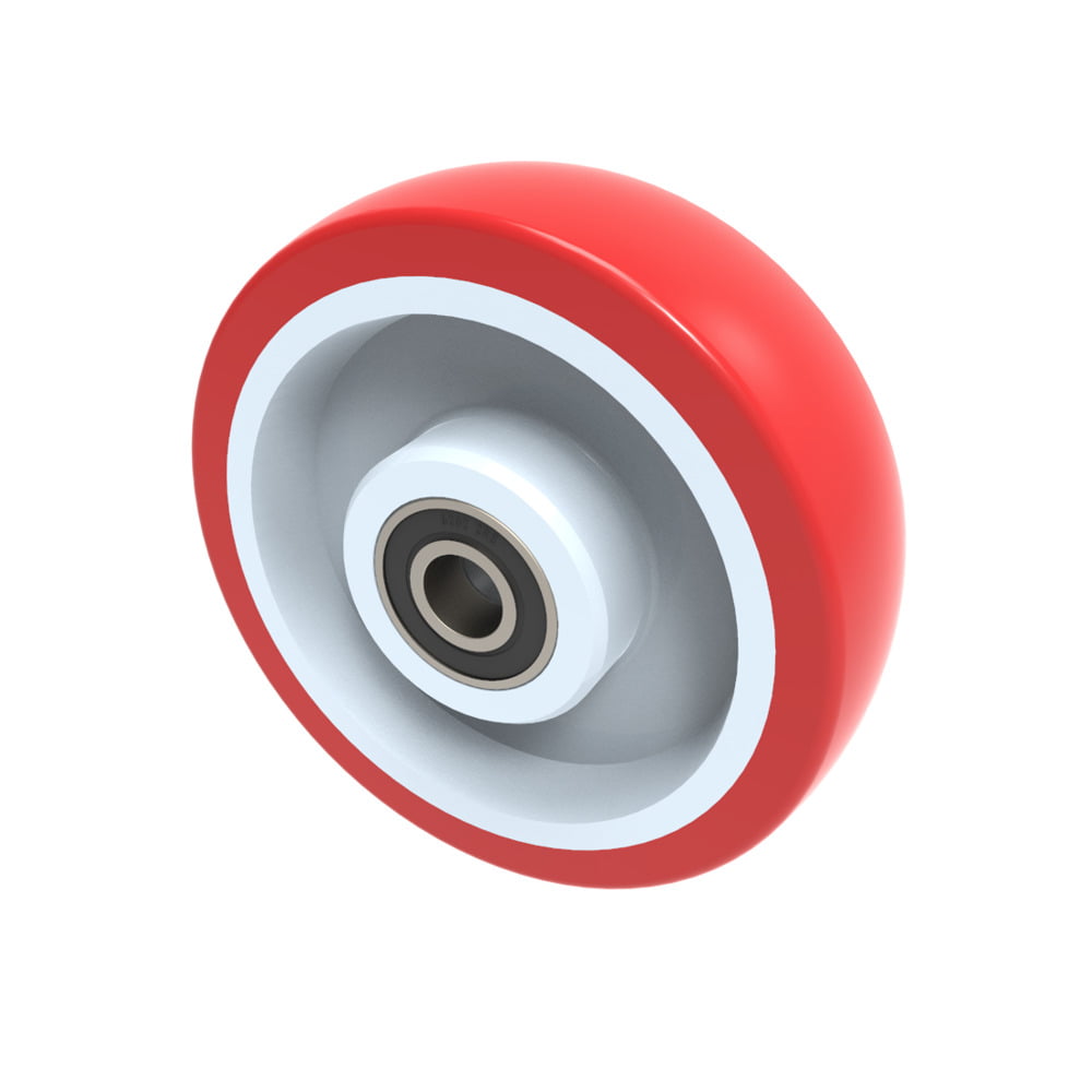 Polyurethane Nylon 125mm Ball Bearing Wheel 300kg Load