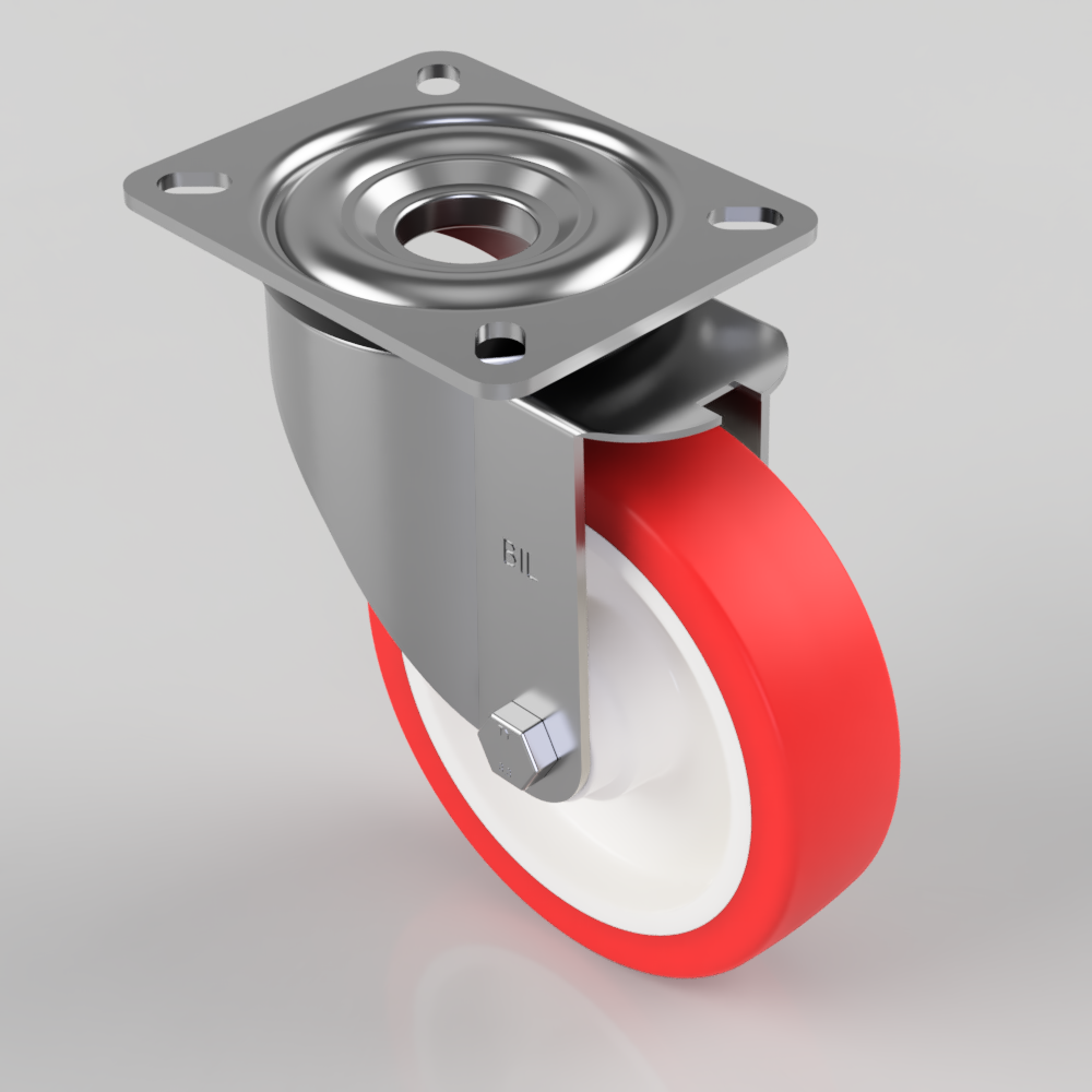 Polyurethane Nylon Plate Swivel Castor 150mm 400kg Load