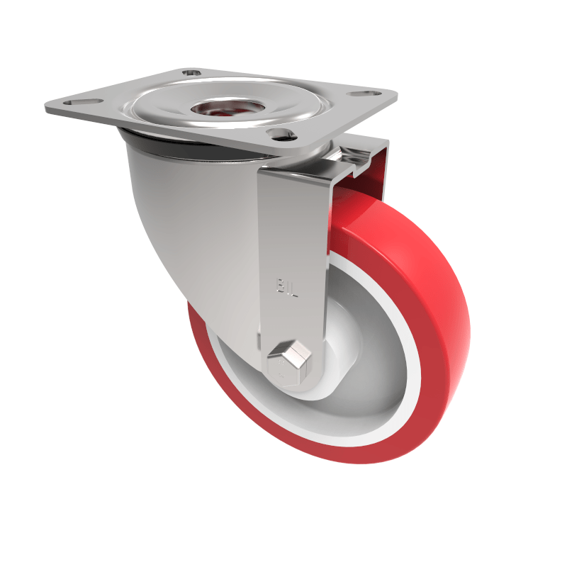 Polyurethane Nylon Plate Swivel Castor 150mm 400kg Load