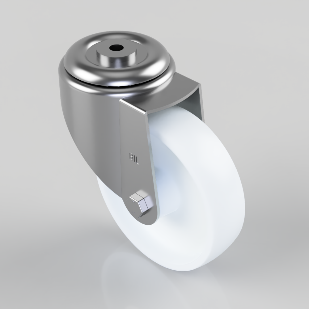 Nylon Bolt Hole Swivel Castor 150mm 350kg Load