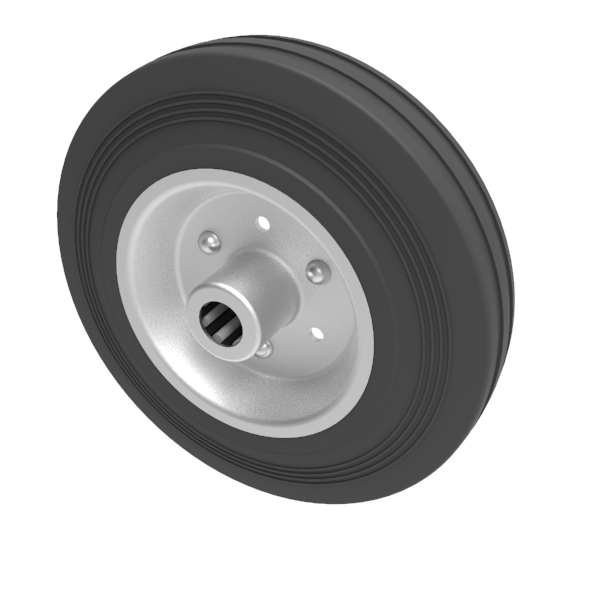 Black Rubber Pressed Steel 150mm Roller Bearing 135kg Load