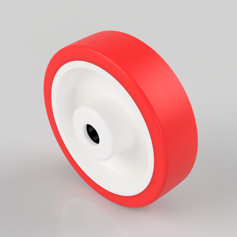 Polyurethane on Nylon Roller Bearing Wheel 150mm 350kg Load