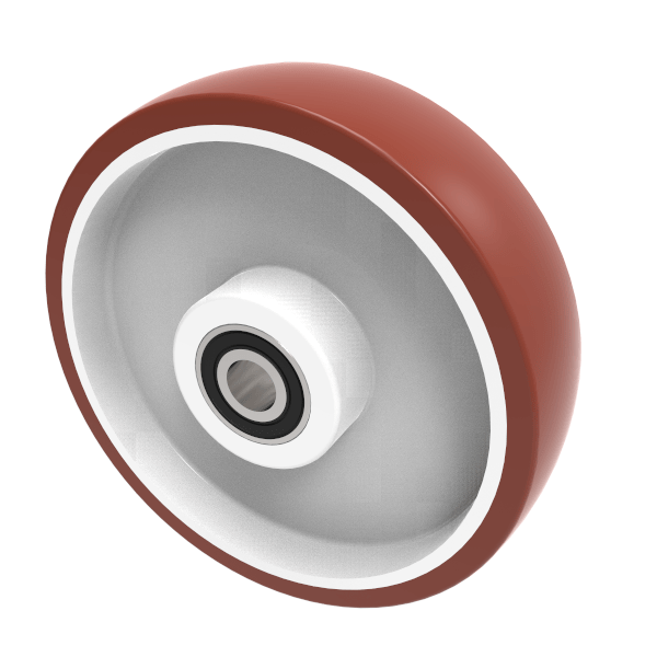 Polyurethane Nylon 200mm Ball Bearing Wheel 450kg Load