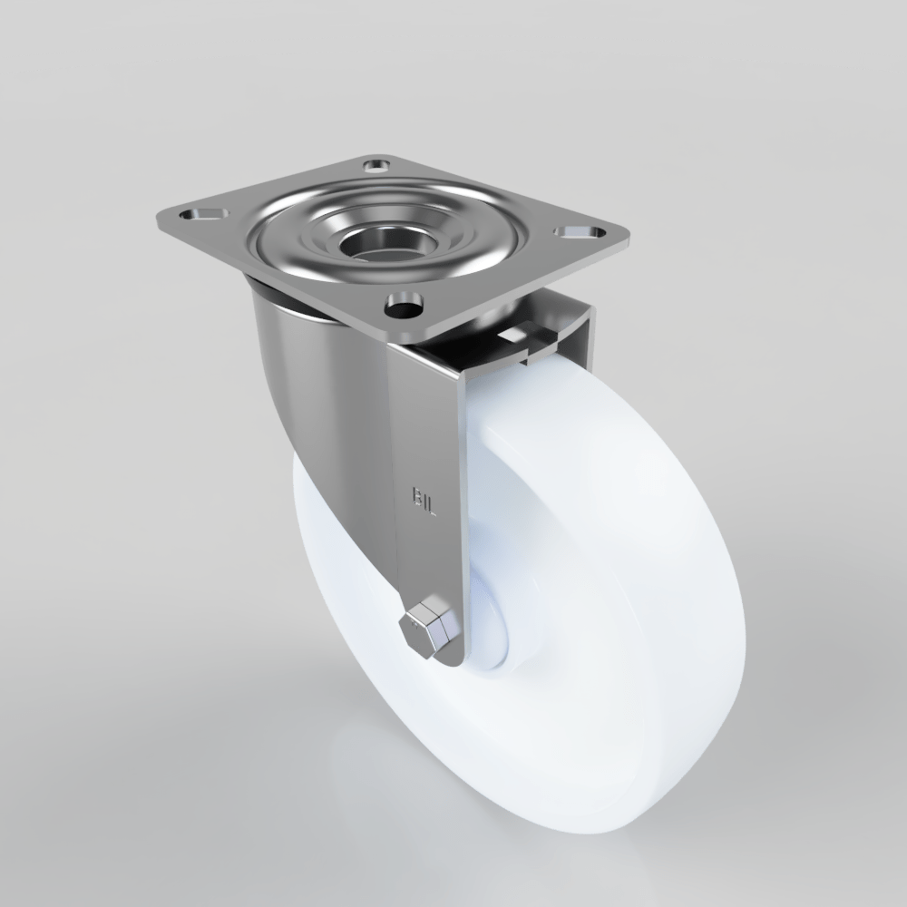 Nylon Plate Swivel Castor 200mm 400kg Load